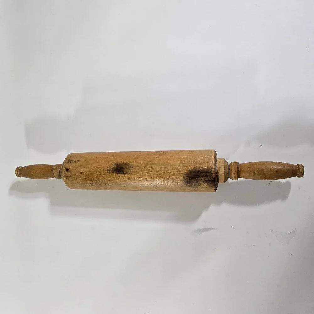 Vintage Wooden Rolling Pin Primitive Rustic Country Baking Kitchen Farmhouse